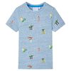 T-shirt f&ouml;r barn bl&aring; melange 140