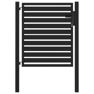 vidaXL Tr&auml;dg&aring;rdsgrind l&aring;sbar svart 100x100 cm aluminium