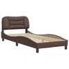 vidaXL Bed Frame without Mattress "Hvar" Brown 90x200 cm Faux Leather