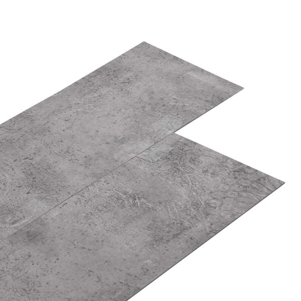 vidaXL Sj&auml;lvh&auml;ftande golvplanka 32 pcs Cement Brun 4,46 m&sup2; PVC