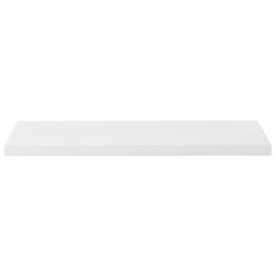 vidaXL Svävande vägghyllor 4 st vit högglans 90x23,5x3,8 cm MDF
