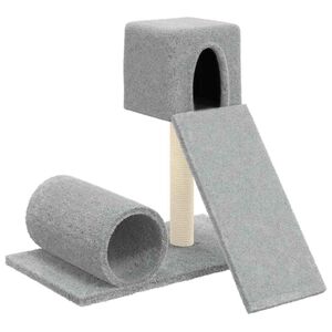 vidaXL Kl&ouml;str&auml;d med kl&ouml;spelare sisal ljusgr&aring; 59 cm