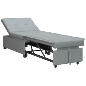 vidaXL Pull Out Sofa Bed Ljusgr&aring; 194 x 50 x 82 cm tyg