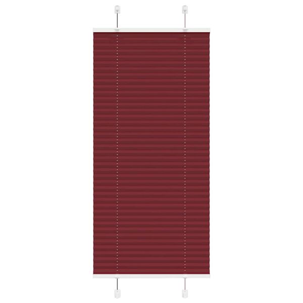vidaXL Plisserad persienn Bordeaux röd 60x100cm tyg bredd 59,4cm