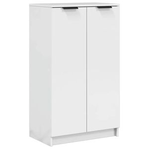 vidaXL Skosk&aring;p vit h&ouml;gglans 59x35x100,5 cm konstruerat tr&auml;