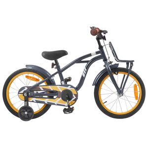 vidaXL Barncykel 16 Tum f&ouml;r 4-6 &aring;r gamla M&ouml;rkgr&aring;