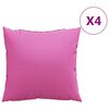 vidaXL Spridda Kuddar Enf&auml;rgad 4 pcs Rosa 60 x 60 cm Polyester Tyg
