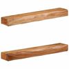 vidaXL V&auml;gghyllor 2 st 80x17x8 cm massivt tr&auml; akacia
