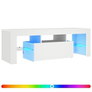 vidaXL TV-b&auml;nk med LED-belysning vit 120x35x40 cm