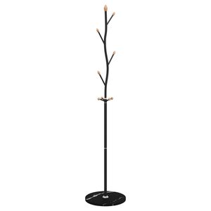 vidaXL Kl&auml;dh&auml;ngare svart 177 cm pulverlackerat j&auml;rn