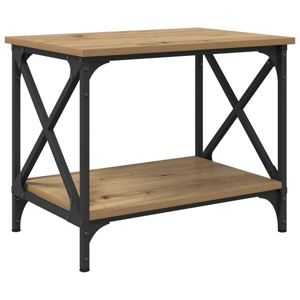 vidaXL Sidobord Artisan Ek 55 x 38 x 45 cm Konstruerat trä