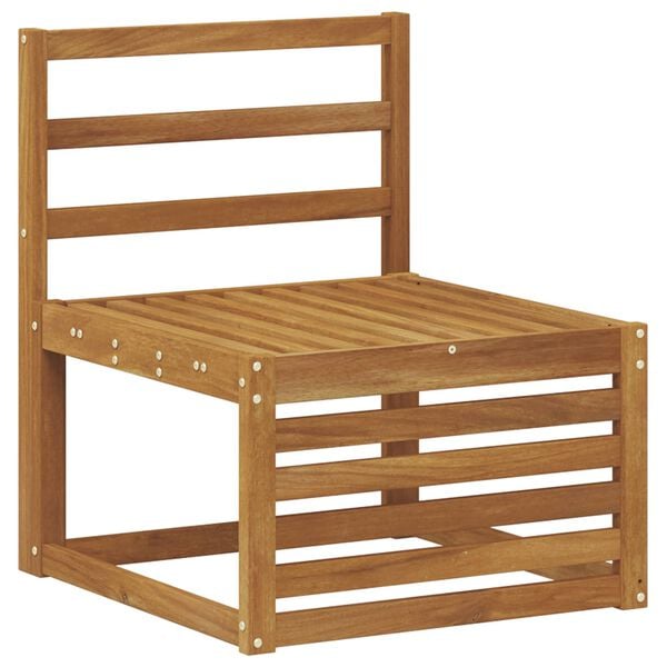 vidaXL Utomhus Mellansoffa Massivt Akaciatr&auml; Naturf&auml;rg 59 x 63 x 73 cm