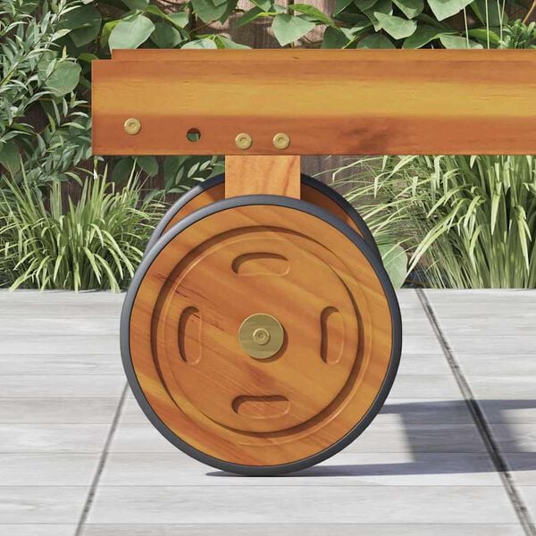 vidaXL Rymdhjul 2 pcs Brun 20.5 x 20.5 x 2 cm Massivt Akaciatr&auml;