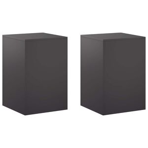 vidaXL V&auml;xtst&auml;ll 2 pcs Svart 40 x 40 x 60 cm St&aring;l