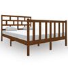 vidaXL S&auml;ngram honungsbrun massiv furu 140x190 cm