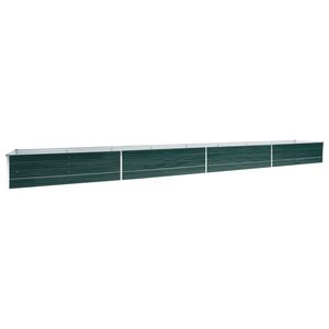 vidaXL Odlingsl&aring;da upph&ouml;jd galvaniserat st&aring;l 600x80x45 cm gr&ouml;n