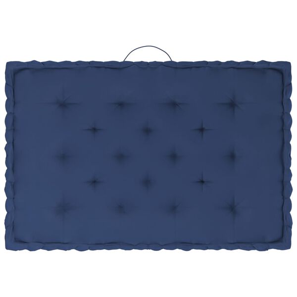 vidaXL Dynor till pallsoffa 4 st ljus marinbl&aring; bomull