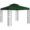 vidaXL Paviljong 3 x 3 x 2,68 m Gr&ouml;n Polyester och St&aring;l