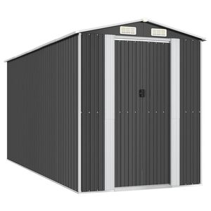 vidaXL Tr&auml;dg&aring;rdsskjul antracit 192x440x223 cm galvaniserat st&aring;l
