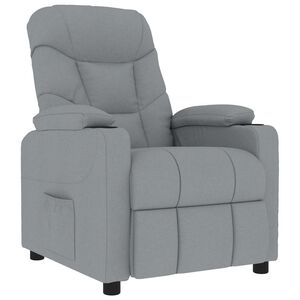 vidaXL Massagef&aring;t&ouml;lj ljusgr&aring; tyg