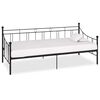 vidaXL Dagb&auml;dd utan madrass svart metall 90x200 cm
