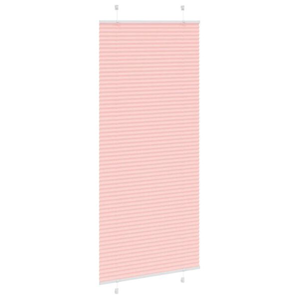 vidaXL Plisserad persienn rosa 90x200 cm tyg bredd 89,4 cm polyester