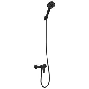 vidaXL Duschhuvud Set Svart G 1 / 2 tum M&auml;ssing
