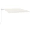 vidaXL Markis manuellt inf&auml;llbar 450x350 cm gr&auml;ddvit