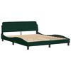 vidaXL Bed Frame "Dover" Dark Green 160x200 cm Velvet