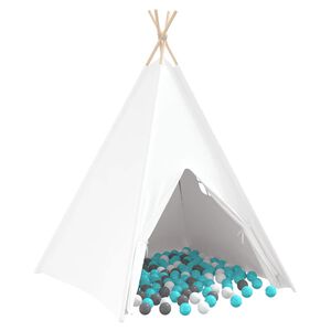 vidaXL Teepee T&auml;lt Vit 120 x 120 x 150 cm Tyg och Plast