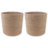 vidaXL Krukset f&ouml;r V&auml;xter 2 pcs Naturlig &Oslash; 21 x 21 cm 100% Tossa Jute