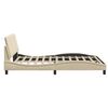 vidaXL Bed Frame without Mattress "Hanko" Cream 120x200 cm Fabric
