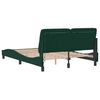 vidaXL Bed Frame with LED without Mattress Dark Green 140x200 cm Velvet
