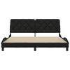 vidaXL Bed Frame without Mattress Black 180x200 cm Fabric