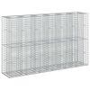 vidaXL Gabion upph&ouml;jd s&auml;ng 3 st 250 x 50 x 150 cm Galvaniserat st&aring;l