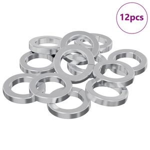 vidaXL Fj&auml;drande tv&auml;tt 12 pcs Vit 13 x 1 mm J&auml;rn