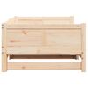 vidaXL Utdragbar Dagbädd Brun 203,5 x 184 x 56,5 cm Massiv furu