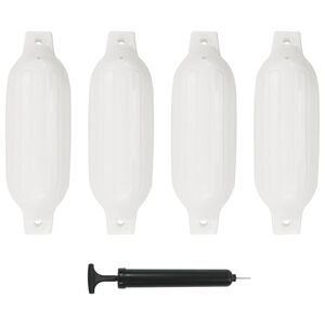 vidaXL St&ouml;tf&aring;ngare f&ouml;r b&aring;t 4 st vit 41x11,5 cm PVC