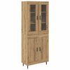 vidaXL Sk&aring;p 2 pcs Artisan Ek 69,5 x 34 x 180 cm Konstruerat tr&auml;