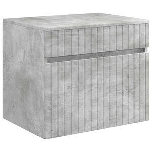 vidaXL V&auml;ggmonterat Badrumssk&aring;p Betonggr&aring; 59 x 44,5 x 50 cm