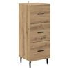 vidaXL Sideboard artisan ek 34 x 34,5 x 90 cm Konstruerat tr&auml;