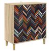 vidaXL Sideboard OMMEN Sonoma-ek 69 x 33 x 75 cm Konstruerat tr&auml;