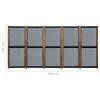 vidaXL Rumsavdelare 5 paneler svart 350x170 cm