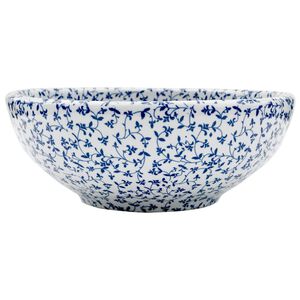 vidaXL Handfat vit och bl&aring; rund &Phi;41x14 cm keramik
