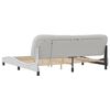 vidaXL Bed Frame with LED without Mattress "Hvar" White 200x200 cm
