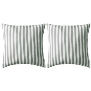 vidaXL Prydnadskuddar f&ouml;r tr&auml;dg&aring;rden 2 st 45x45 cm randiga gr&aring;