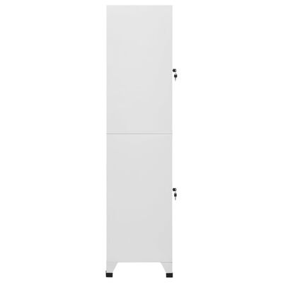 vidaXL Klädskåp för omklädningsrum med 2 fack stål 38x45x180 cm