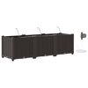 vidaXL Tr&auml;dg&aring;rdsplanterare 3 st Brun 120 x 40 x 37,5 cm PP