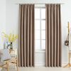 vidaXL M&ouml;rkl&auml;ggningsgardiner med krokar 2 st taupe 140x245 cm
