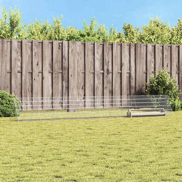 vidaXL H&ouml;nshus Silver 430 x 55 x 55 cm Galvaniserat St&aring;l